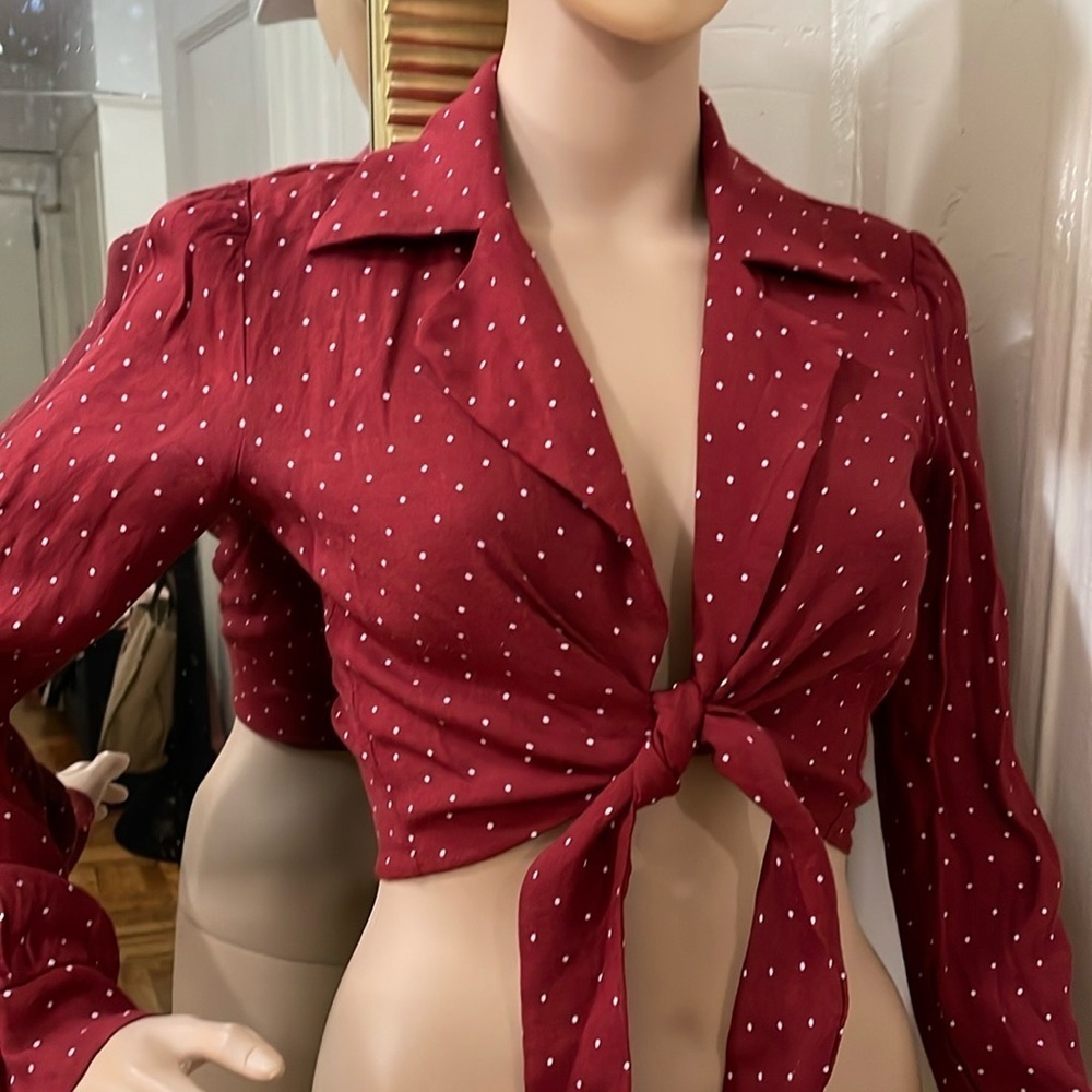 Reformation Red Polka Dot Top - Picture 8 of 14